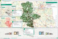 INSPIRE-Viewer Sachsen-Anhalt, Kinderbetreuungseinrichtungen (links unten), geologische Geotope (links oben), generische Verkehrsknotenpunkte und Straßensegmente (zentral) (https://www.lvermgeo.sachsen-anhalt.de/de/inspire-viewer-st.html, 25.02.2022)