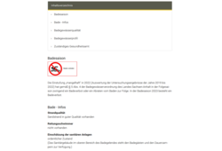 Abb. 3: Detailinformationen zur Geoanwendung „Badegewässerkarte Sachsen-Anhalt“ (https://ms.sachsen-anhalt.de/themen/gesundheit/daten-zur-gesundheit/badegewaesser/badegewaesserkarte/wolmirslebener-schachtsee, 02.08.2023)