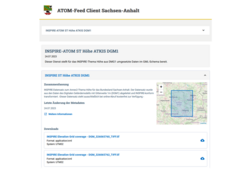 Abb. 1: Atom Feed Client im MetaVer, Bsp. INSPIRE-ATOM ST Höhe ATKIS DGM1 (https://metaver.de/search/dls/?partner=st&serviceId=CCD3FA26-8C66-4712-9E4B-4760A9C5B9E8&datasetId=E23BB313-2596-46BC-8D63-B140AE21A119, 01.08.2023)