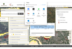 Abb. 11: INSPIRE-Viewer Sachsen-Anhalt, Menüpunkt „Werkzeuge“  „App teilen“, https://www.geodatenportal.sachsen-anhalt.de/mapapps/resources/apps/inspireviewer4/index.html?lang=de, 31.01.2024)