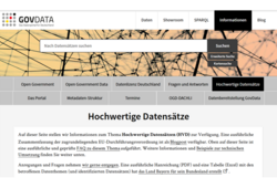 Abb. 1: GovData – Hochwertige Datensätze, (https://www.govdata.de/web/guest/hochwertige-datensaetze, 20.02.2024)