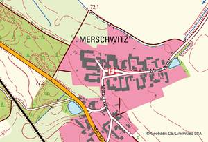 Topographische Karte 1:10 000 Ausschnitt © GeoBasis-DE/LVermGeo LSA Topographische Karte 1:10 000 Ausschnitt