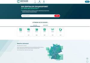 METAVER, Startseite (https://metaver.de, 16.09.2022) © LVermGeo
