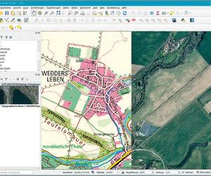 WMS in einem Geoinformationssystem © LVermGeo