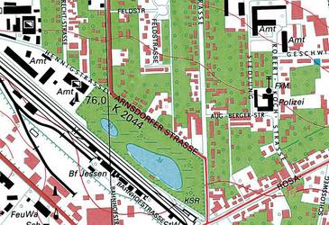 Historische Topographischer Stadtplan 1:10 000 © LVermGeo