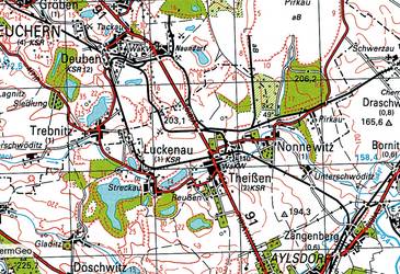 Historische Topographische Karte 1:100 000, Ausgabe Staat © LVermGeo