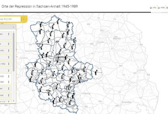 Geoanwendung mit Darstellung Sachsen-Anhalt