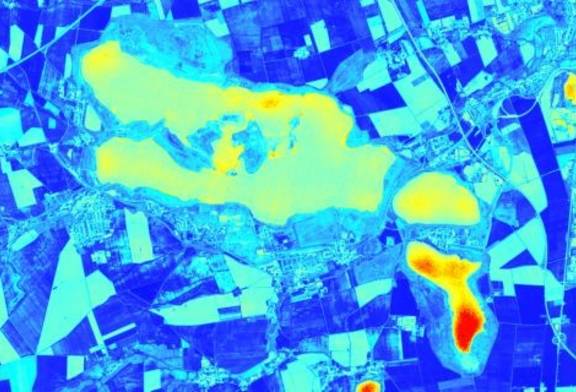 Abb. 5 NDVI-Bild  Geiseltalsee April 2019